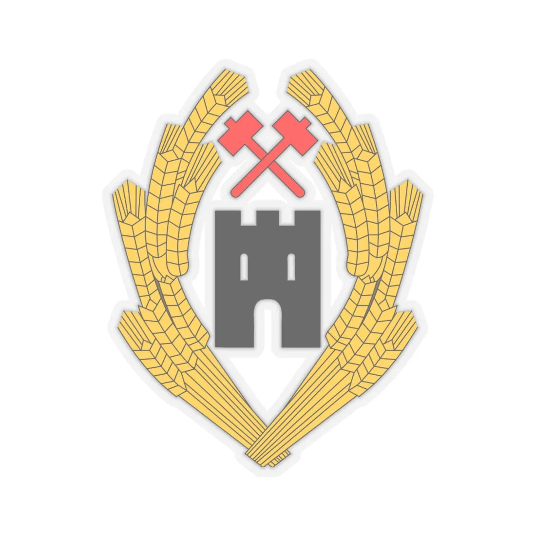 Coat of Arms of Austria 1918 - STICKER Vinyl Kiss-Cut Decal 6 Inch Transparent - The Sticker Space