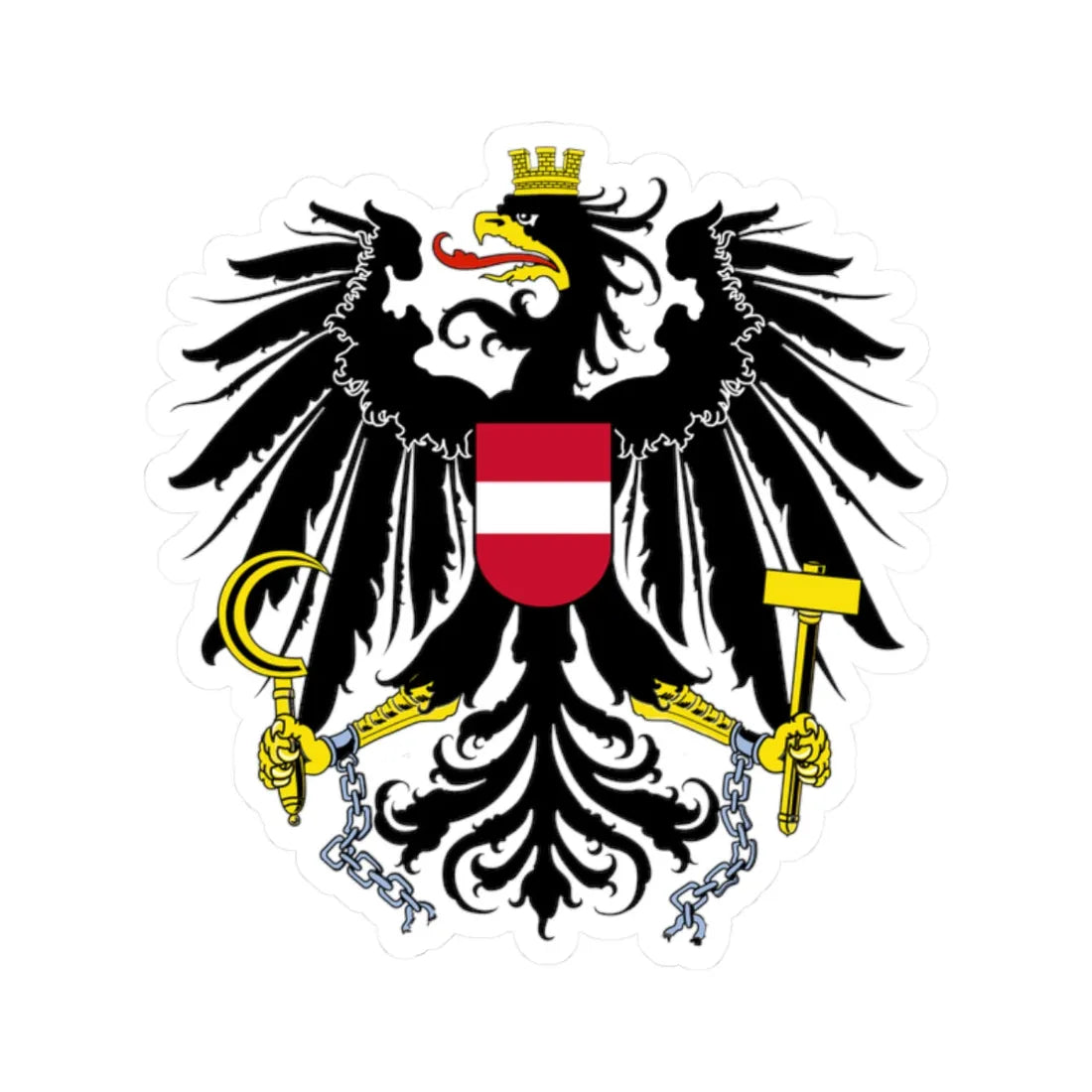 Coat of arms of Austria (Austria) (Coat of Arms) STICKER Vinyl Kiss-Cut Decal - The Sticker Space