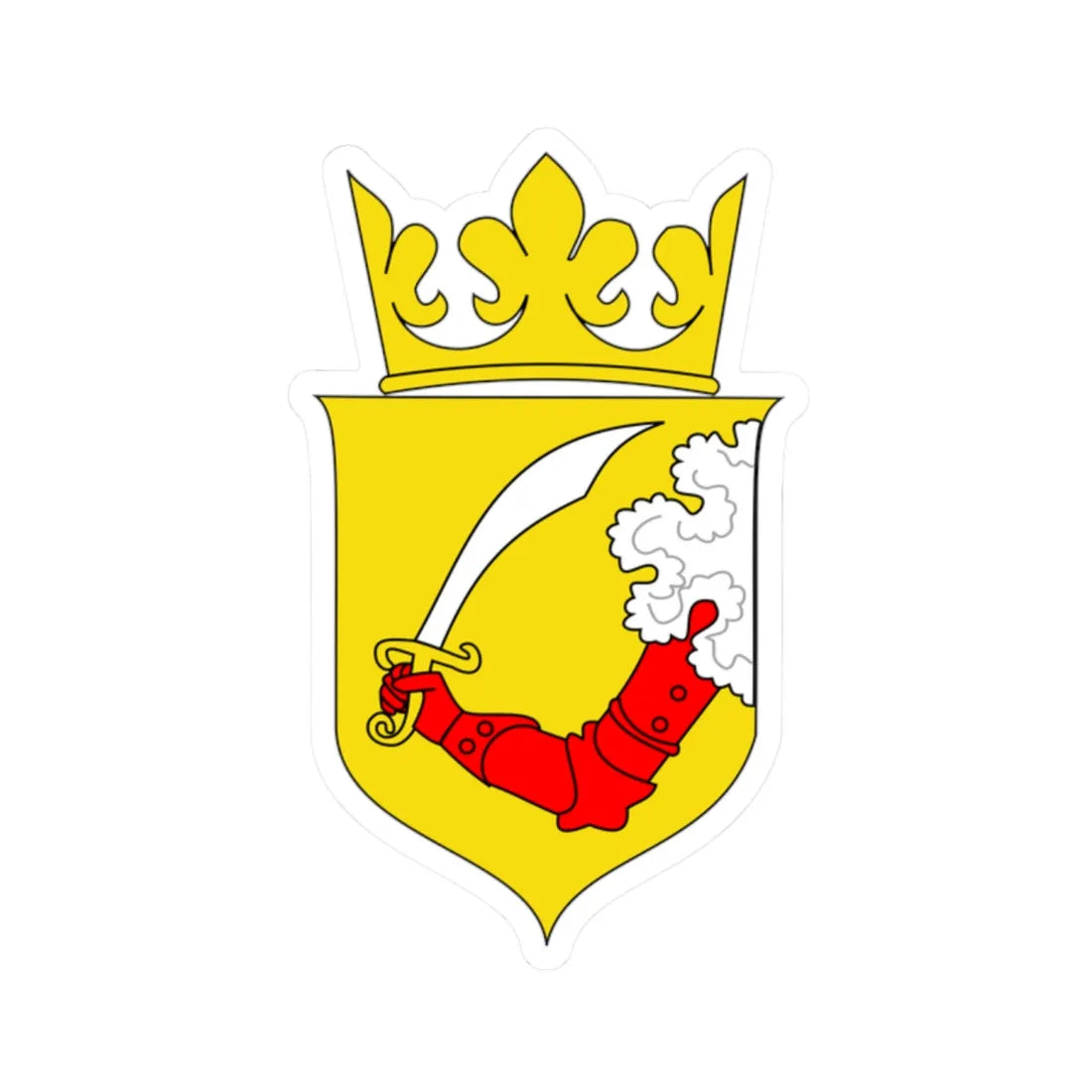 Coat of arms of Austrian Bosnia - STICKER Vinyl Kiss-Cut Decal 2 Inch White - The Sticker Space