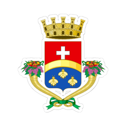 Coat of arms of Avola (Italy) (Coat of Arms) STICKER Vinyl Kiss-Cut Decal 6 Inch White - The Sticker Space