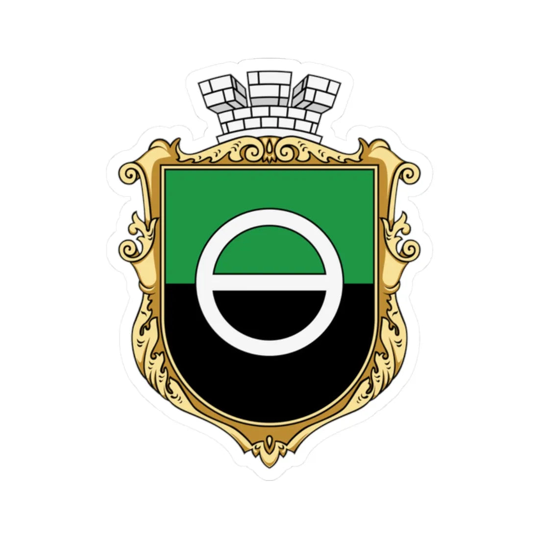 Coat of Arms of Bakhmut (Ukraine) (Coat of Arms) STICKER Vinyl Kiss-Cut Decal 2 Inch White - The Sticker Space