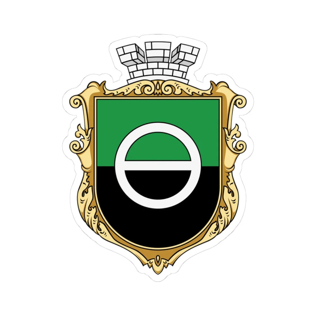 Coat of Arms of Bakhmut (Ukraine) (Coat of Arms) STICKER Vinyl Kiss-Cut Decal 3 Inch White - The Sticker Space