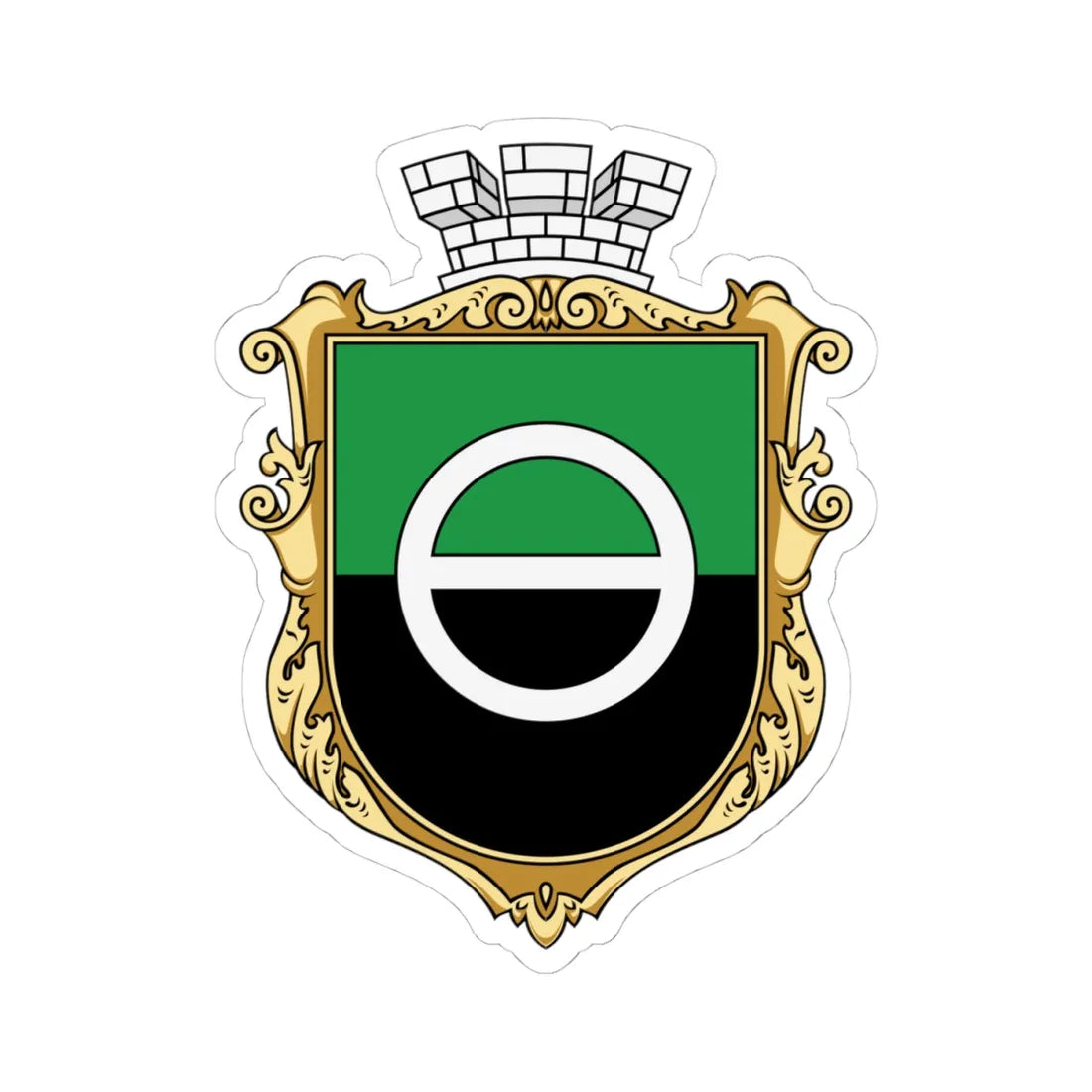 Coat of Arms of Bakhmut (Ukraine) (Coat of Arms) STICKER Vinyl Kiss-Cut Decal 4 Inch White - The Sticker Space