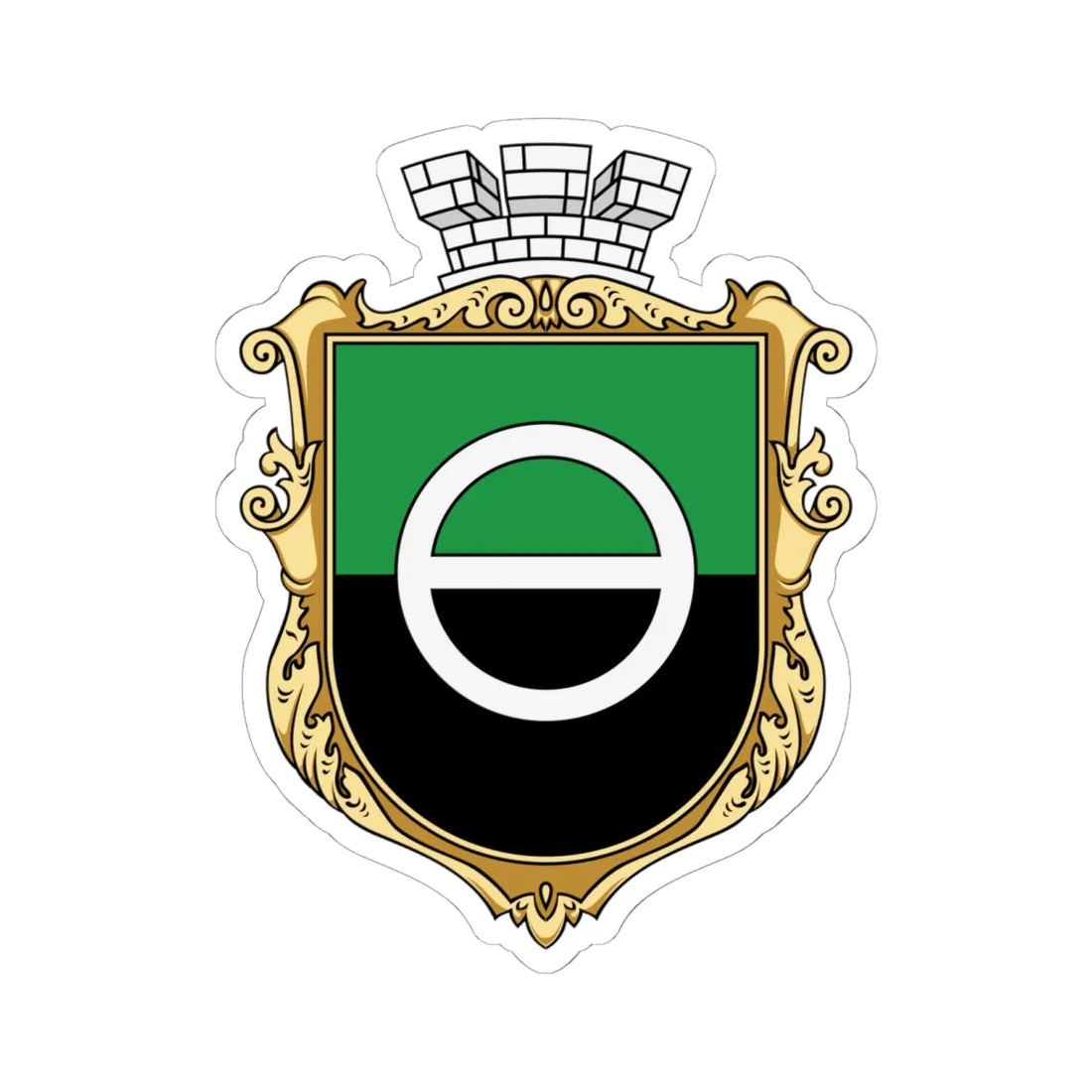 Coat of Arms of Bakhmut (Ukraine) (Coat of Arms) STICKER Vinyl Kiss-Cut Decal 6 Inch White - The Sticker Space