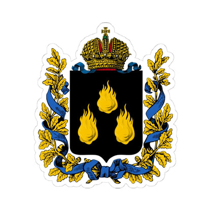 Coat of arms of Baku Governorate 1883 (Russia) (Coat of Arms) STICKER Vinyl Kiss-Cut Decal 4 Inch White - The Sticker Space