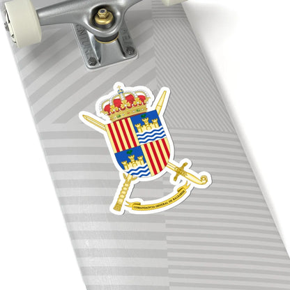 Coat of Arms of Balearics General Command (Spain) (Coat of Arms) STICKER Vinyl Kiss-Cut Decal - The Sticker Space