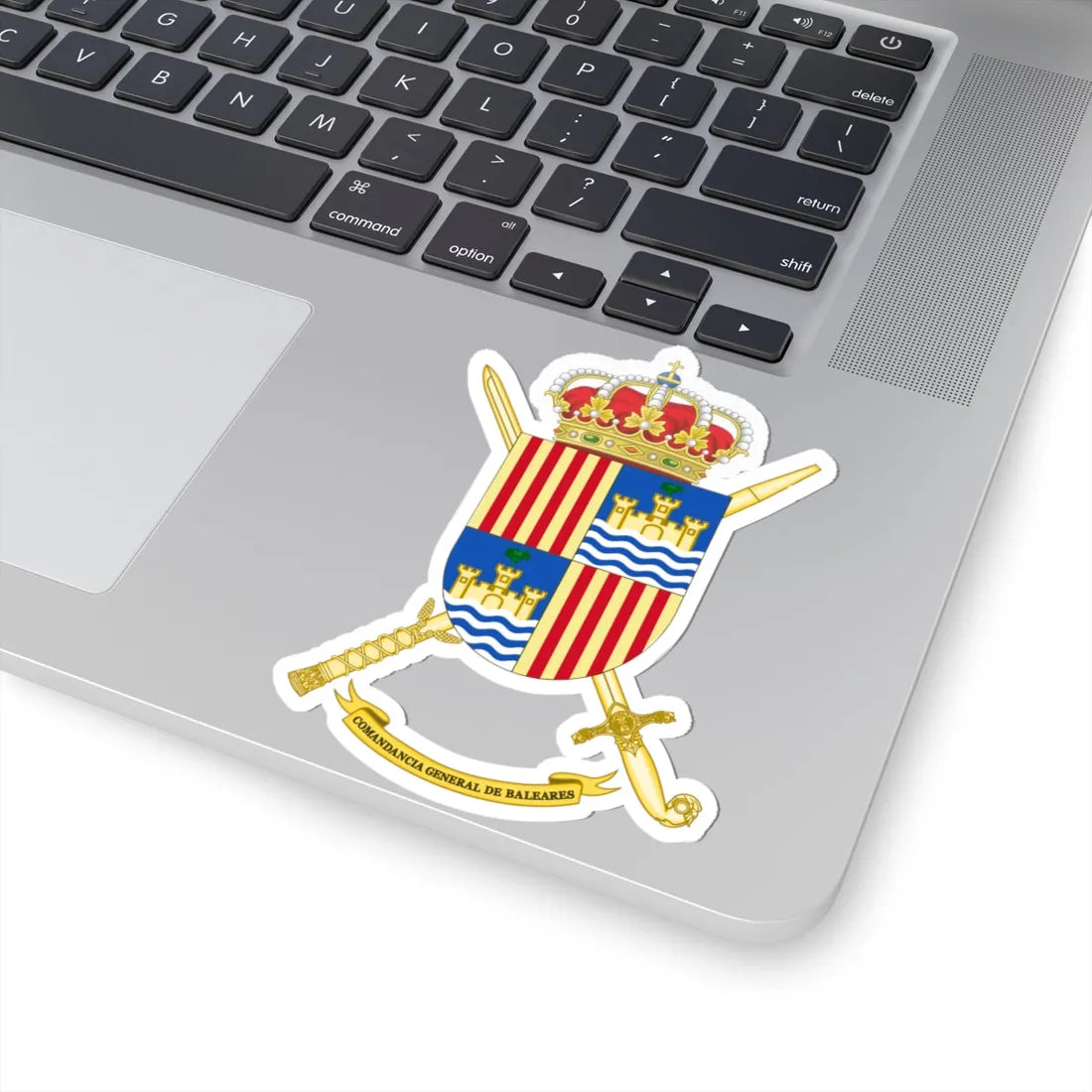 Coat of Arms of Balearics General Command (Spain) (Coat of Arms) STICKER Vinyl Kiss-Cut Decal - The Sticker Space