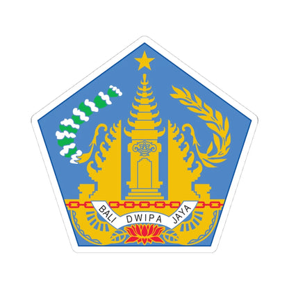 Coat of arms of Bali (Indonesia) (Coat of Arms) STICKER Vinyl Kiss-Cut Decal 4 Inch White - The Sticker Space