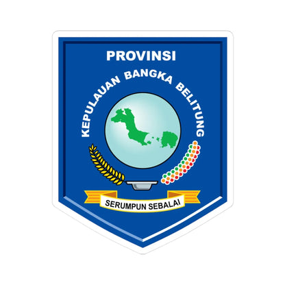 Coat of arms of Bangka Belitung Islands (Indonesia) (Coat of Arms) STICKER Vinyl Kiss-Cut Decal 3 Inch White - The Sticker Space
