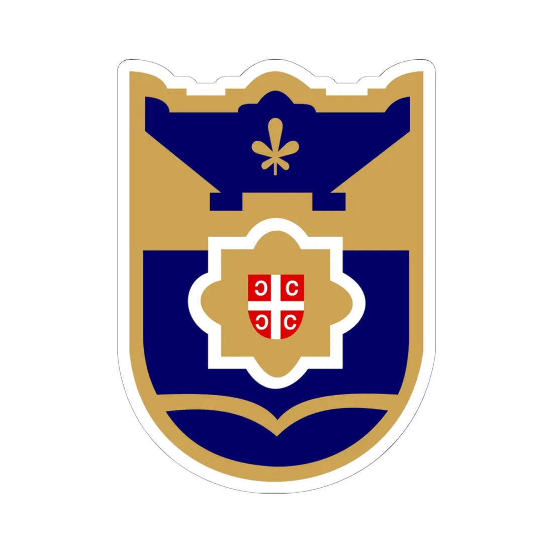 Coat of arms of Banja Luka (Bosnia and Herzegovina) (Coat of Arms) STICKER Vinyl Kiss-Cut Decal 6 Inch White - The Sticker Space