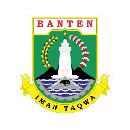 Coat of arms of Banten (Indonesia) (Coat of Arms) STICKER Vinyl Kiss-Cut Decal 2 Inch White - The Sticker Space