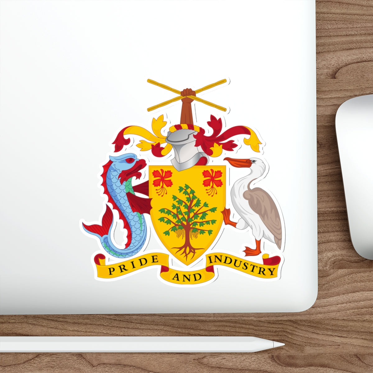 Coat of arms of Barbados STICKER Vinyl Die-Cut Decal-The Sticker Space