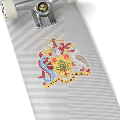 Coat of arms of Barbados - STICKER Vinyl Kiss-Cut Decal - The Sticker Space