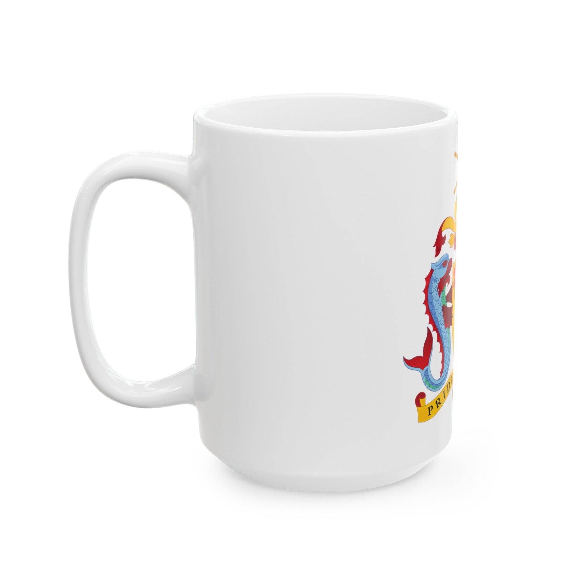 Coat of arms of Barbados - White Coffee Mug-The Sticker Space