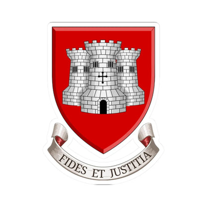 Coat of arms of Barnstaple Town Council (England) (Coat of Arms) STICKER Vinyl Kiss-Cut Decal 2 Inch White - The Sticker Space