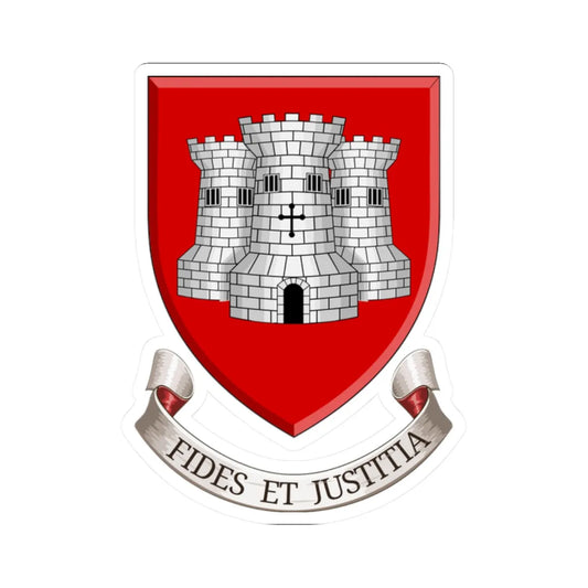 Coat of arms of Barnstaple Town Council (England) (Coat of Arms) STICKER Vinyl Kiss-Cut Decal 2 Inch White - The Sticker Space