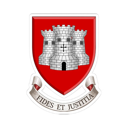 Coat of arms of Barnstaple Town Council (England) (Coat of Arms) STICKER Vinyl Kiss-Cut Decal 4 Inch White - The Sticker Space