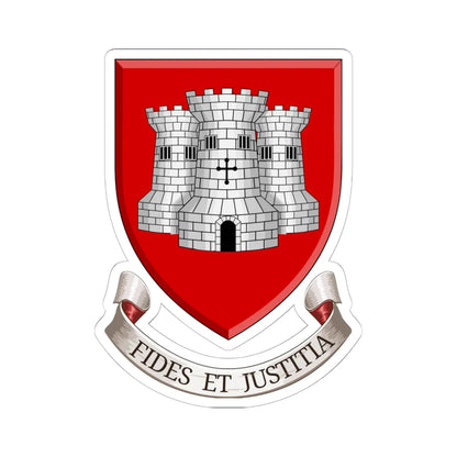 Coat of arms of Barnstaple Town Council (England) (Coat of Arms) STICKER Vinyl Kiss-Cut Decal 6 Inch White - The Sticker Space