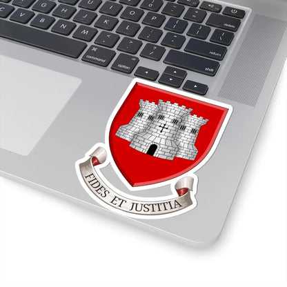Coat of arms of Barnstaple Town Council (England) (Coat of Arms) STICKER Vinyl Kiss-Cut Decal - The Sticker Space
