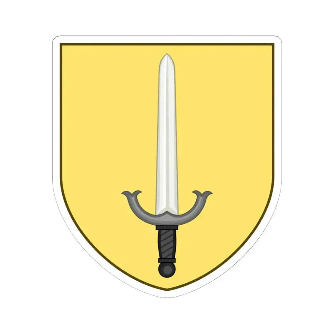 Coat of arms of Barrington Rhode Island (United States) STICKER Vinyl Kiss-Cut Decal 6 Inch White - The Sticker Space