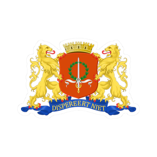 Coat of Arms of Batavia 1930 (Netherlands) (Coat of Arms) STICKER Vinyl Kiss-Cut Decal 2 Inch White - The Sticker Space