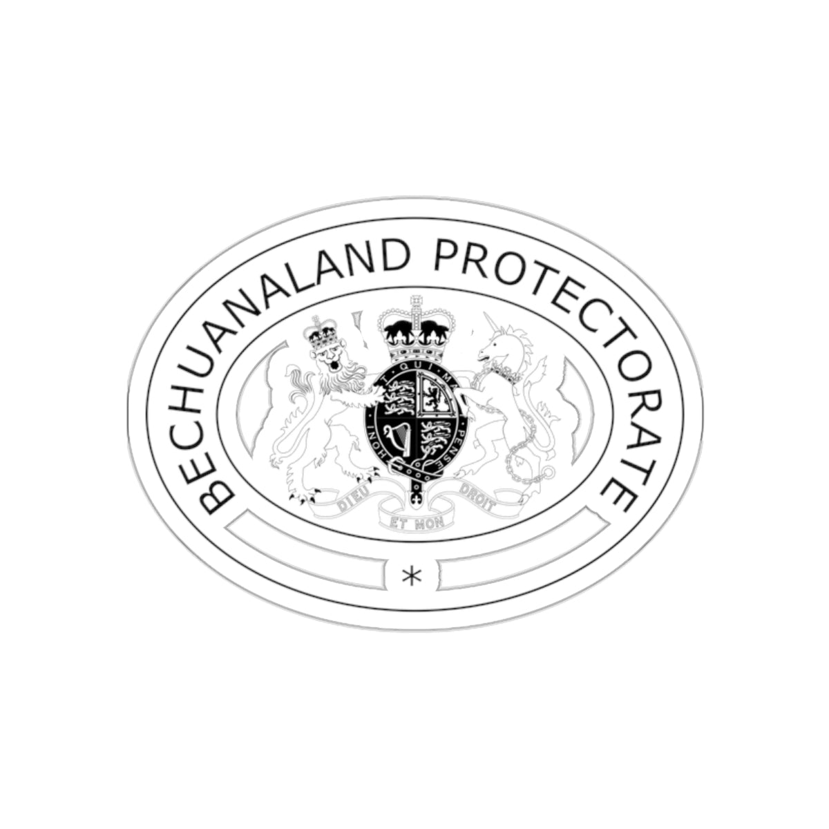 Coat of arms of Bechuanaland Protectorate STICKER Vinyl Die-Cut Decal-White-The Sticker Space