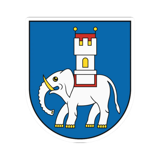 Coat of Arms of Beckov (Slovakia) (Coat of Arms) STICKER Vinyl Kiss-Cut Decal 2 Inch White - The Sticker Space