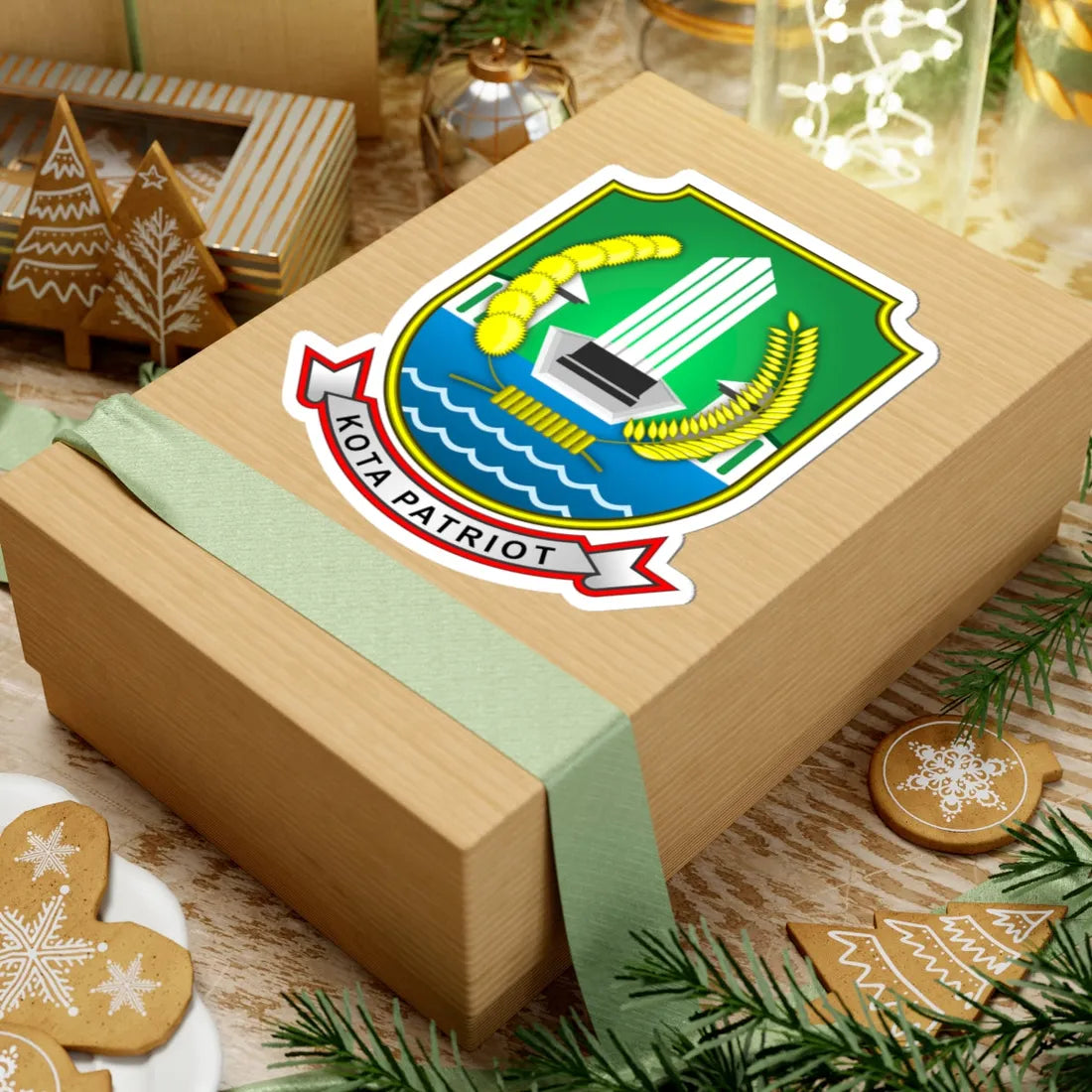 Coat of arms of Bekasi (Indonesia) (Coat of Arms) STICKER Vinyl Kiss-Cut Decal - The Sticker Space