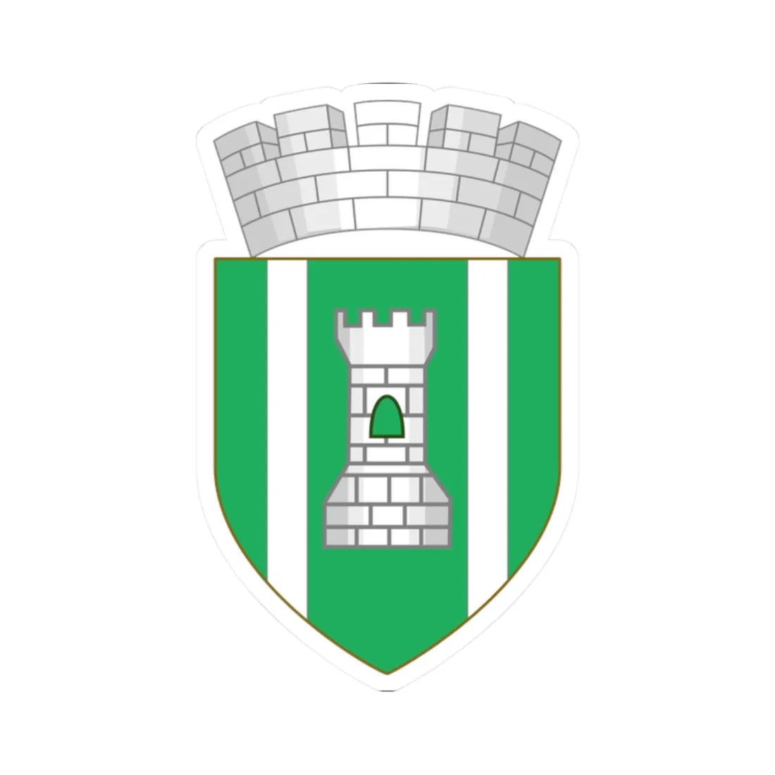 Coat of arms of Bel Air Maryland (United States) (Coat of Arms) STICKER Vinyl Kiss-Cut Decal 2 Inch White - The Sticker Space