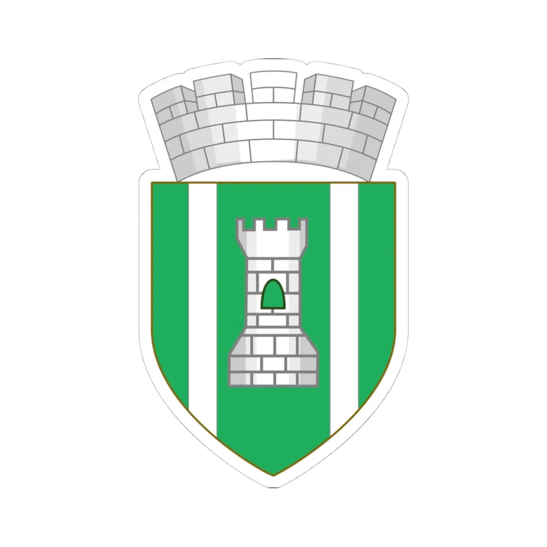 Coat of arms of Bel Air Maryland (United States) (Coat of Arms) STICKER Vinyl Kiss-Cut Decal 4 Inch White - The Sticker Space