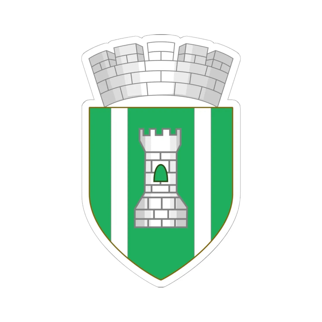 Coat of arms of Bel Air Maryland (United States) (Coat of Arms) STICKER Vinyl Kiss-Cut Decal 6 Inch White - The Sticker Space