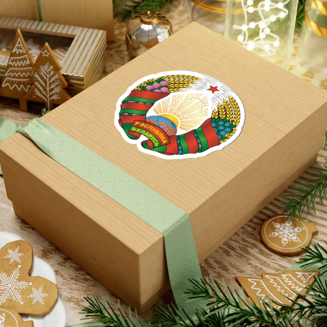 Coat of arms of Belarus 2020present (Belarus) (Coat of Arms) STICKER Vinyl Kiss-Cut Decal - The Sticker Space