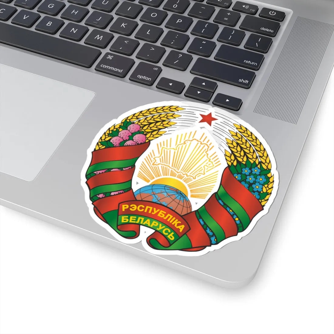 Coat of arms of Belarus 2020present (Belarus) (Coat of Arms) STICKER Vinyl Kiss-Cut Decal - The Sticker Space