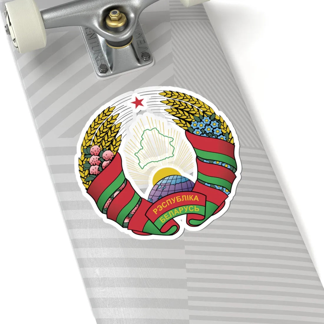 Coat of arms of Belarus (Belarus) (Coat of Arms) STICKER Vinyl Kiss-Cut Decal - The Sticker Space