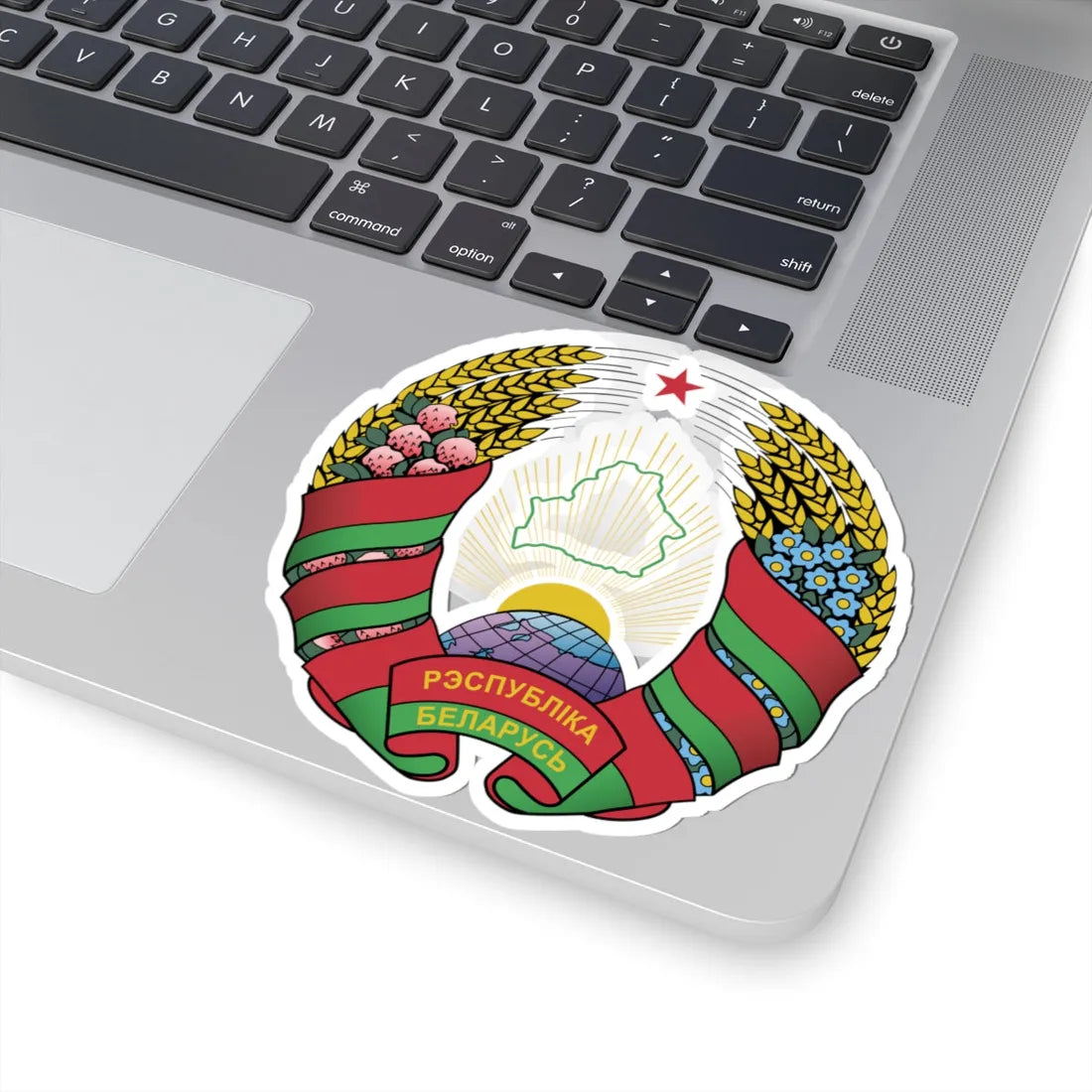 Coat of arms of Belarus (Belarus) (Coat of Arms) STICKER Vinyl Kiss-Cut Decal - The Sticker Space
