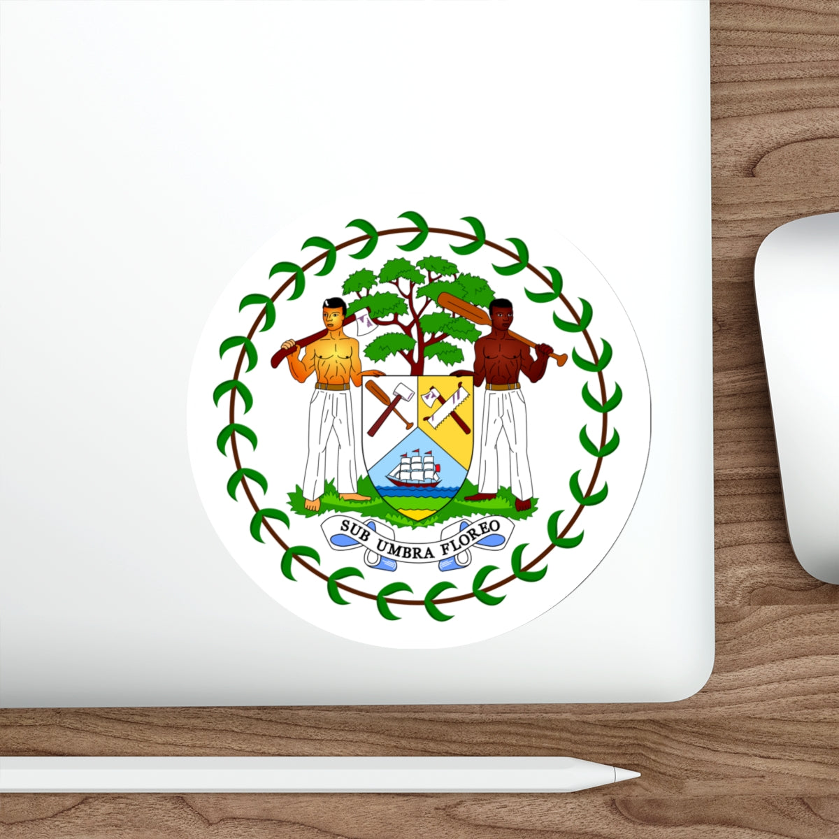 Coat of arms of Belize (1981-2019) STICKER Vinyl Die-Cut Decal-The Sticker Space