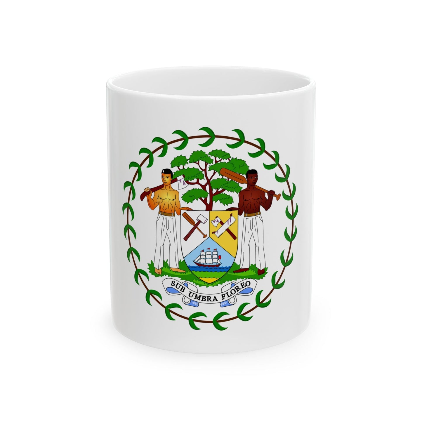 Coat of arms of Belize (1981-2019) - White Coffee Mug