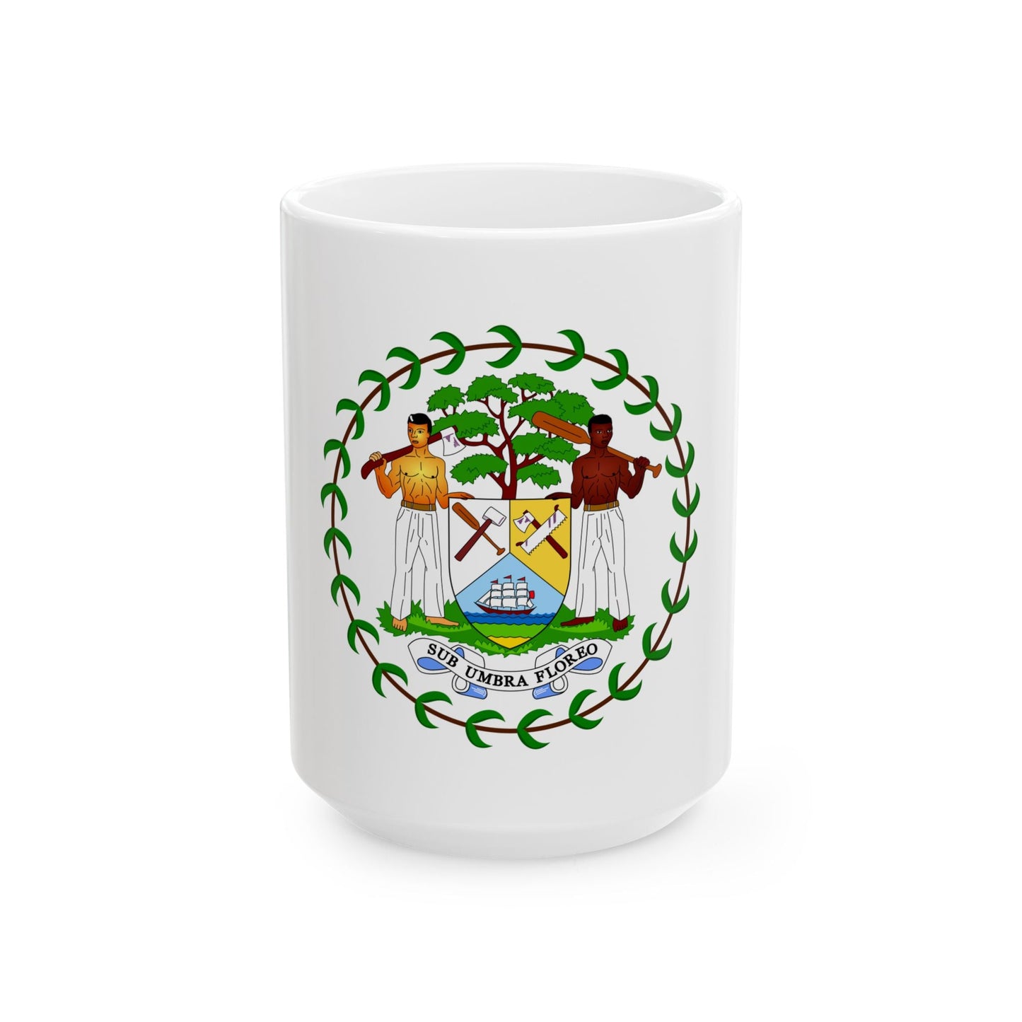 Coat of arms of Belize (1981-2019) - White Coffee Mug