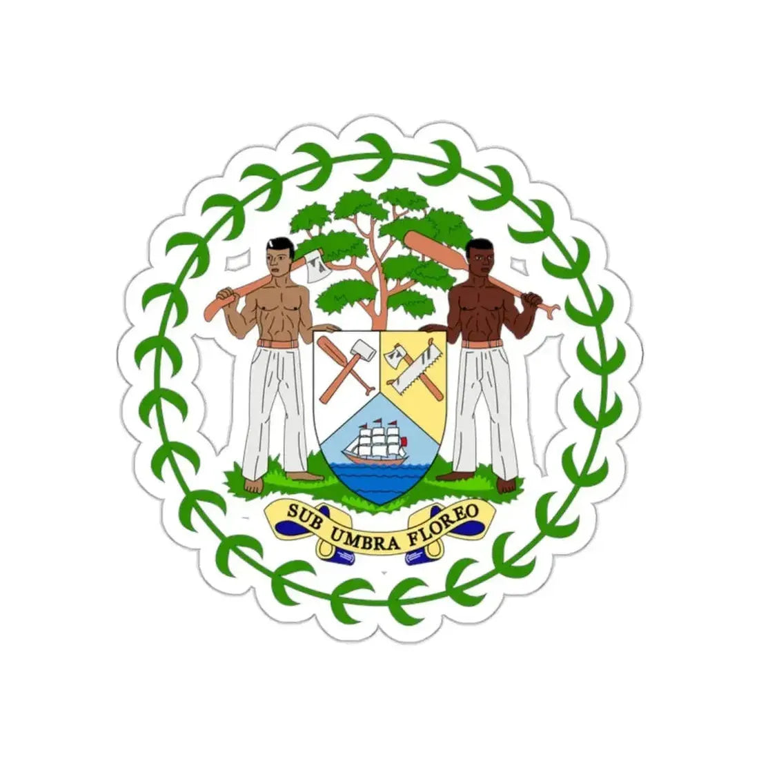 Coat of arms of Belize STICKER Vinyl Die-Cut Decal - The Sticker Space