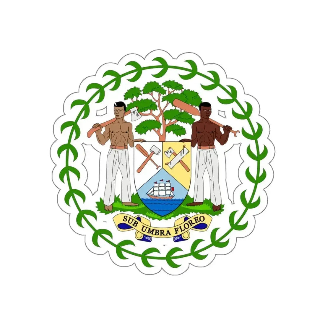 Coat of arms of Belize STICKER Vinyl Die-Cut Decal - The Sticker Space