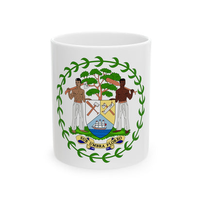 Coat of arms of Belize - White Coffee Mug-11oz-The Sticker Space