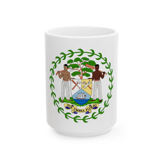 Coat of arms of Belize - White Coffee Mug-15oz-The Sticker Space