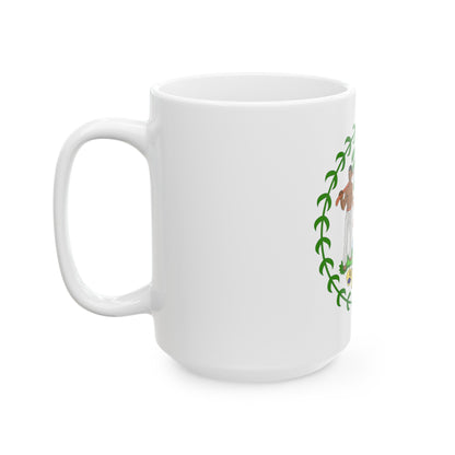 Coat of arms of Belize - White Coffee Mug-The Sticker Space