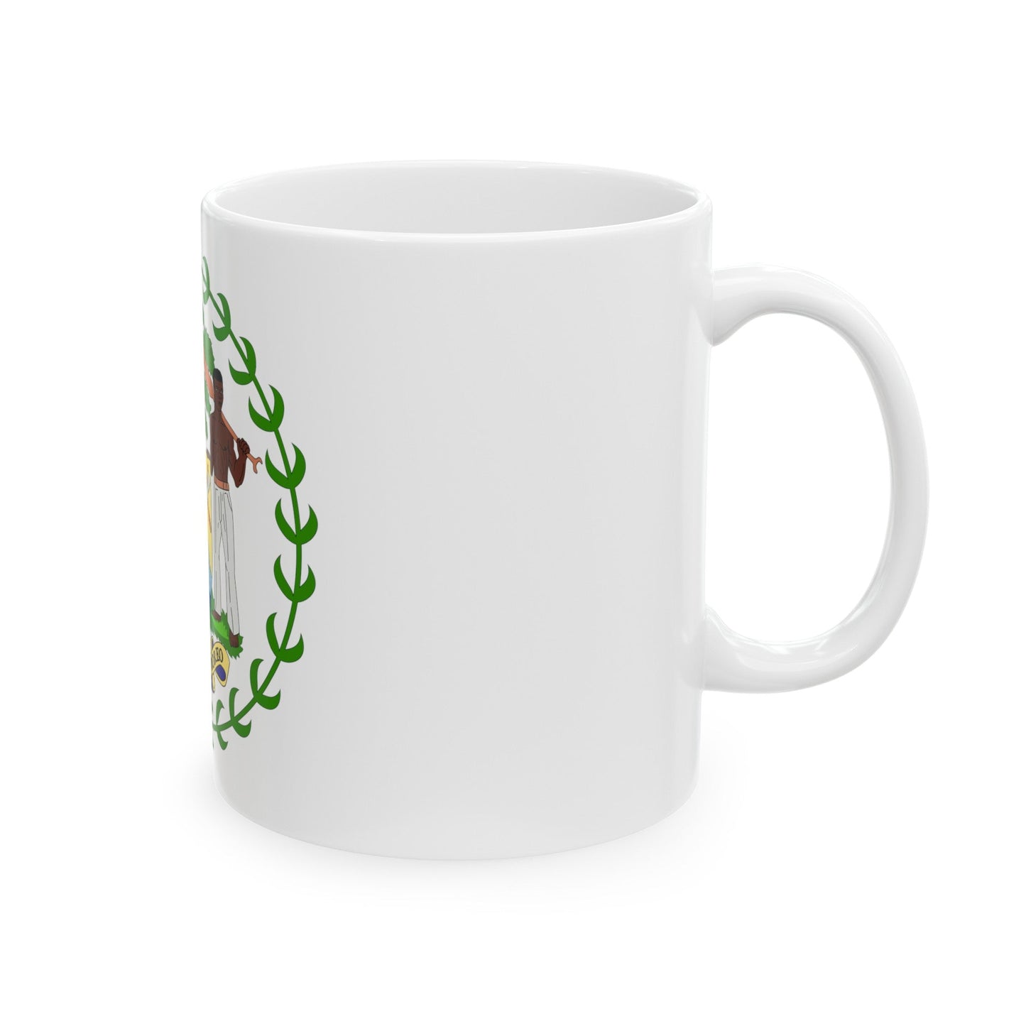 Coat of arms of Belize - White Coffee Mug-The Sticker Space