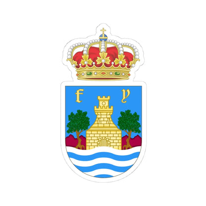 Coat of Arms of Benalmádena (Spain) (Coat of Arms) STICKER Vinyl Kiss-Cut Decal 4 Inch White - The Sticker Space