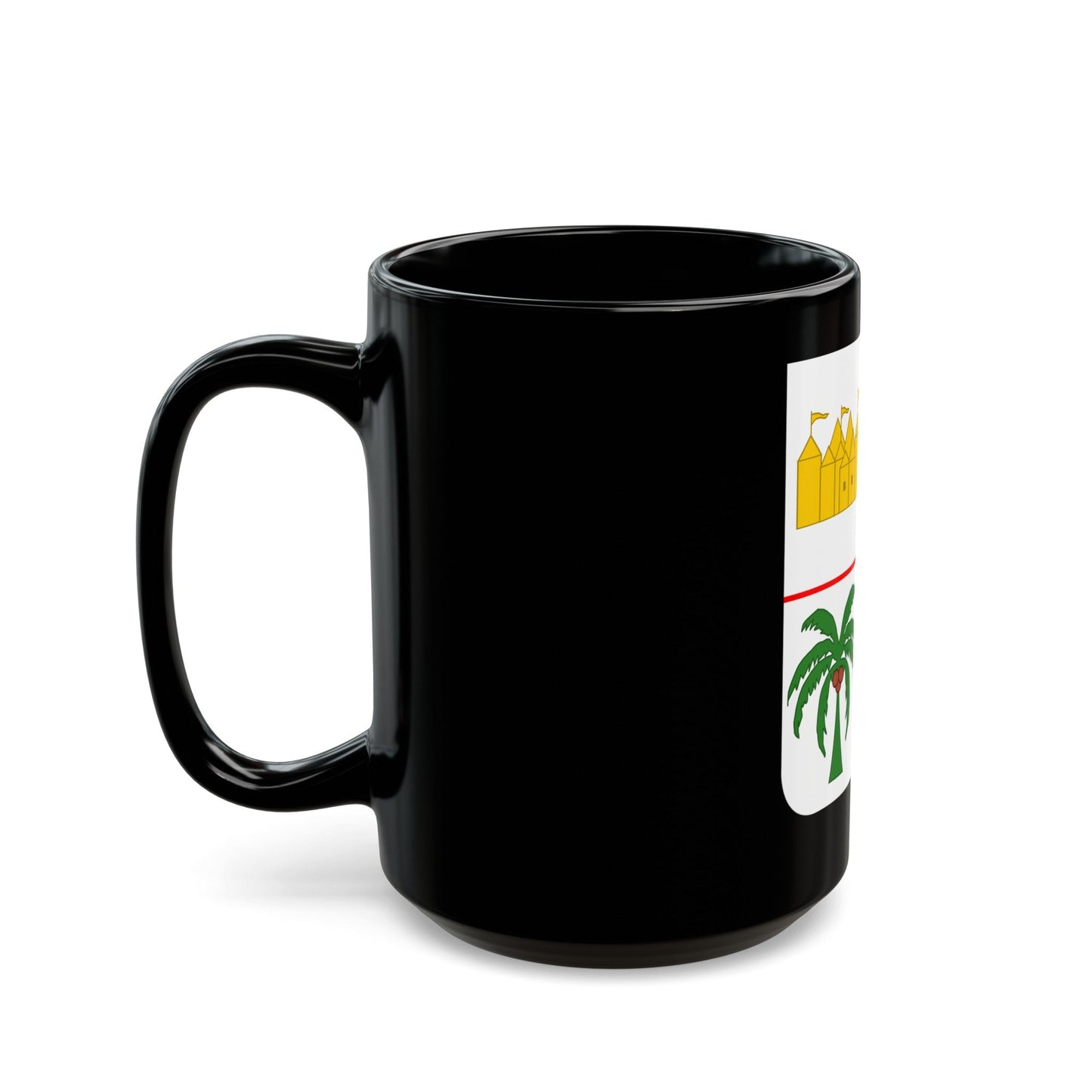 Coat of arms of Benin 2 - Black Coffee Mug-The Sticker Space