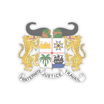 Coat of arms of Benin - STICKER Vinyl Kiss-Cut Decal 2 Inch Transparent - The Sticker Space