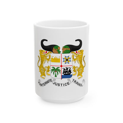 Coat of arms of Benin - White Coffee Mug-15oz-The Sticker Space