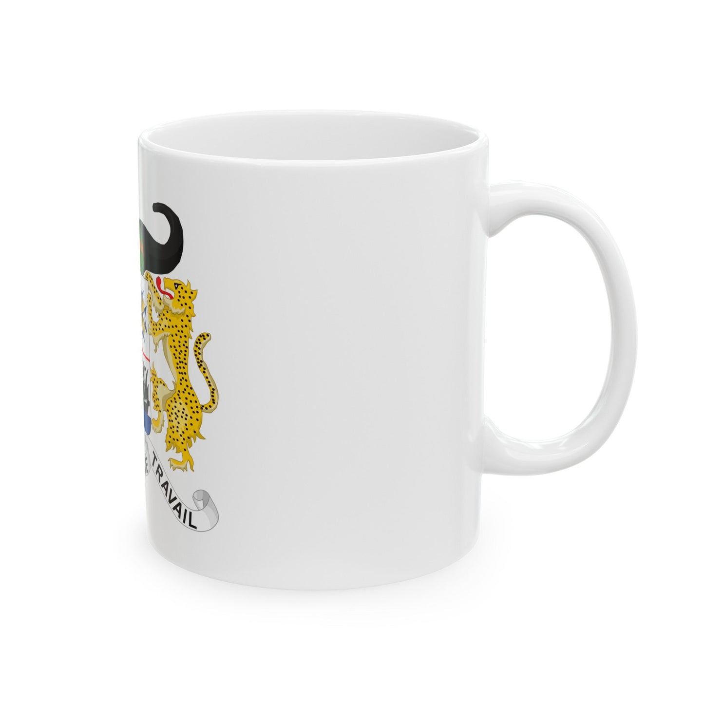 Coat of arms of Benin - White Coffee Mug-The Sticker Space