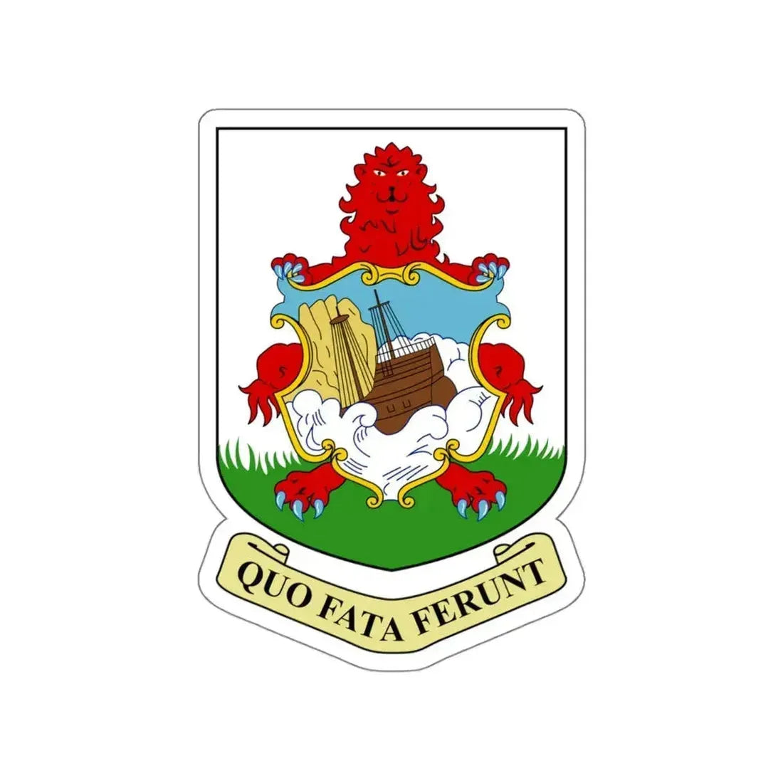 Coat of arms of Bermuda STICKER Vinyl Die-Cut Decal 4 Inch - The Sticker Space